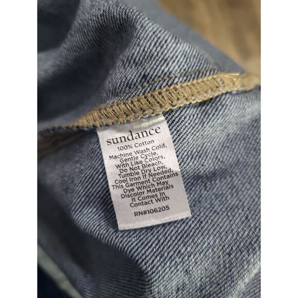 Sundance Living Women's SZ 6 Sleeveless Poppy Denim Midi Dress Belted Cotton - Picture 7 of 7